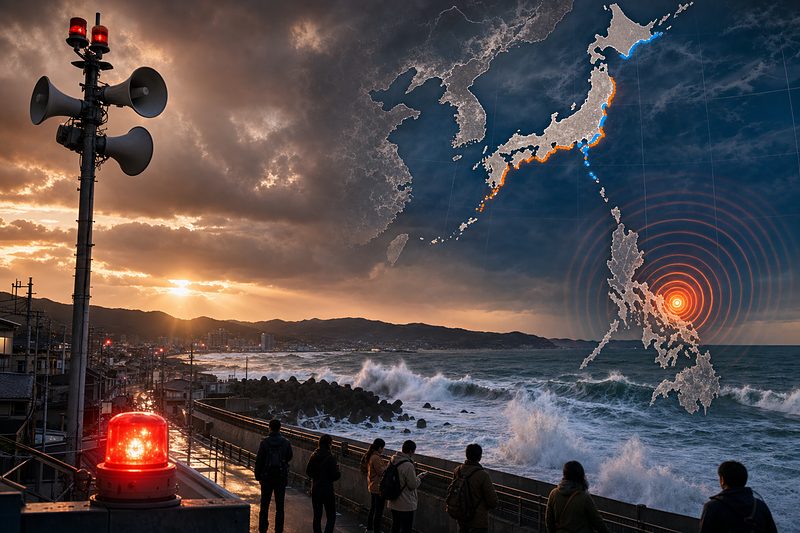 【速報】フィリピンM8.2地震！津波注意報が太平洋沿岸に発令