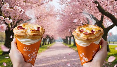 #さくら舞い散るベーコンポテトパイ