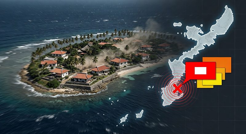 【速報】震度5強！沖縄本島近海M5.9、与論町で観測・津波なし