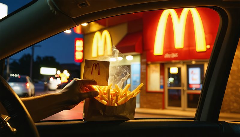 #クルマで寄る夜マック