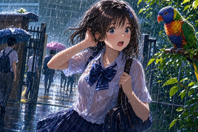 【話題】雨の日26編で君嶋里琉がずぶ濡れ