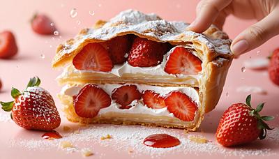 #甘酸っぱいちごショートケーキパイ