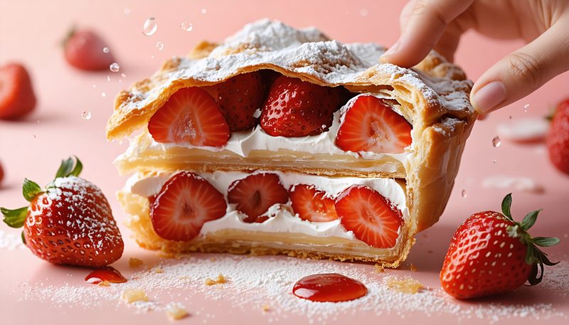 #甘酸っぱいちごショートケーキパイ