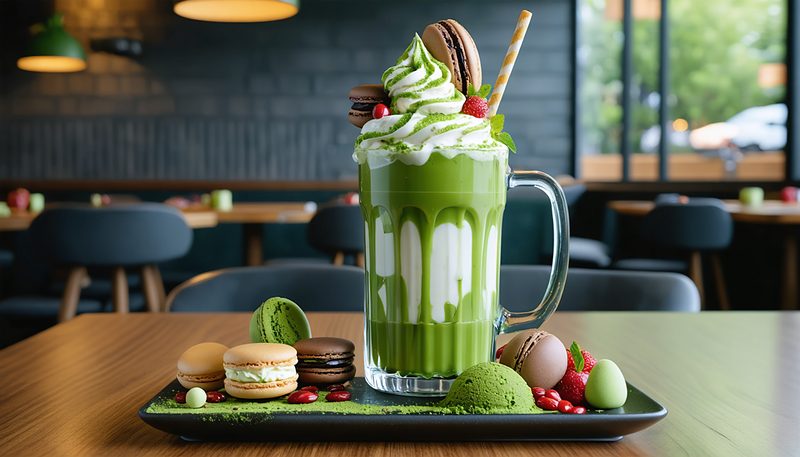 #びっくりドンキーのお抹茶