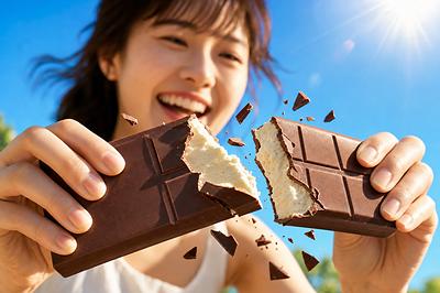 #逆に夏こそうまい板チョコアイス