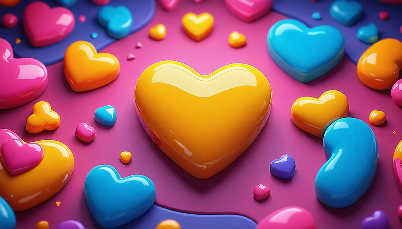 #ぷくぷくハートタップ