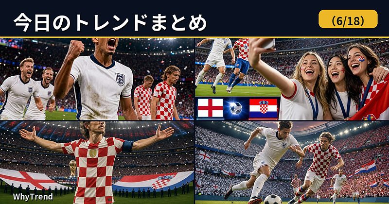 今日のトレンドまとめ｜W杯2026の世代交代劇と松村北斗の祝祭が同時に動いた