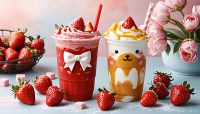 #いちごスムージーとプリンフラッペ発売